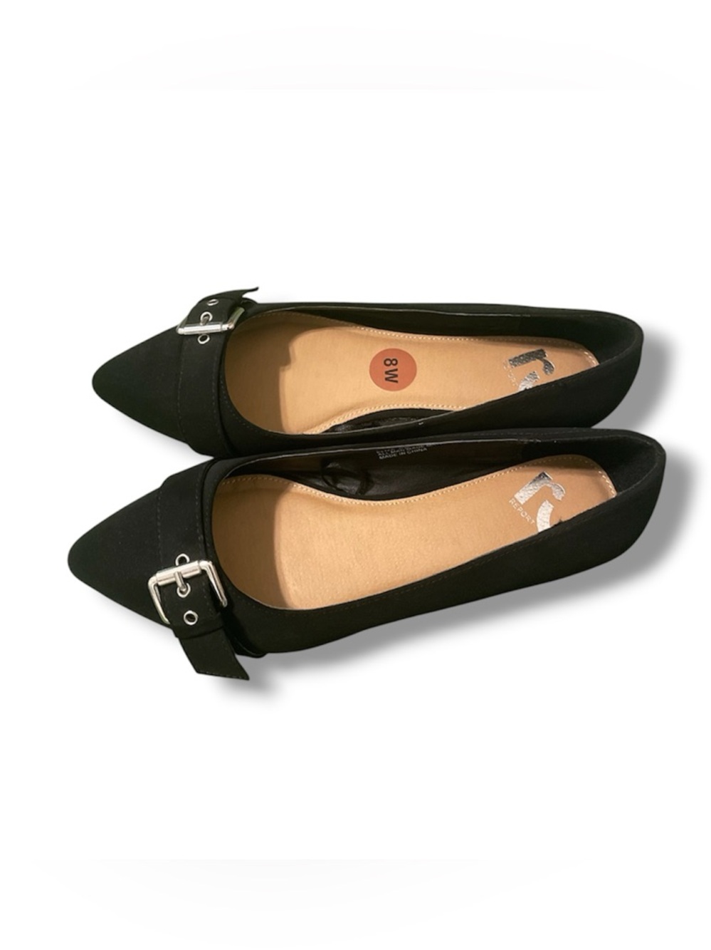 Black Pointed Buckle Flats Collection - Picture 3 of 5